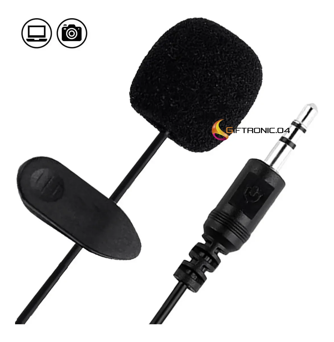 Micrófono De Solapa Para Pc Y Amplificador Entrada 3.5 Mm Ts - Imagen 4