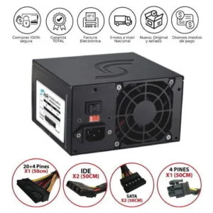 Fuente De Poder Para Pc J&r Psu 008 780w Cables Extra Largos