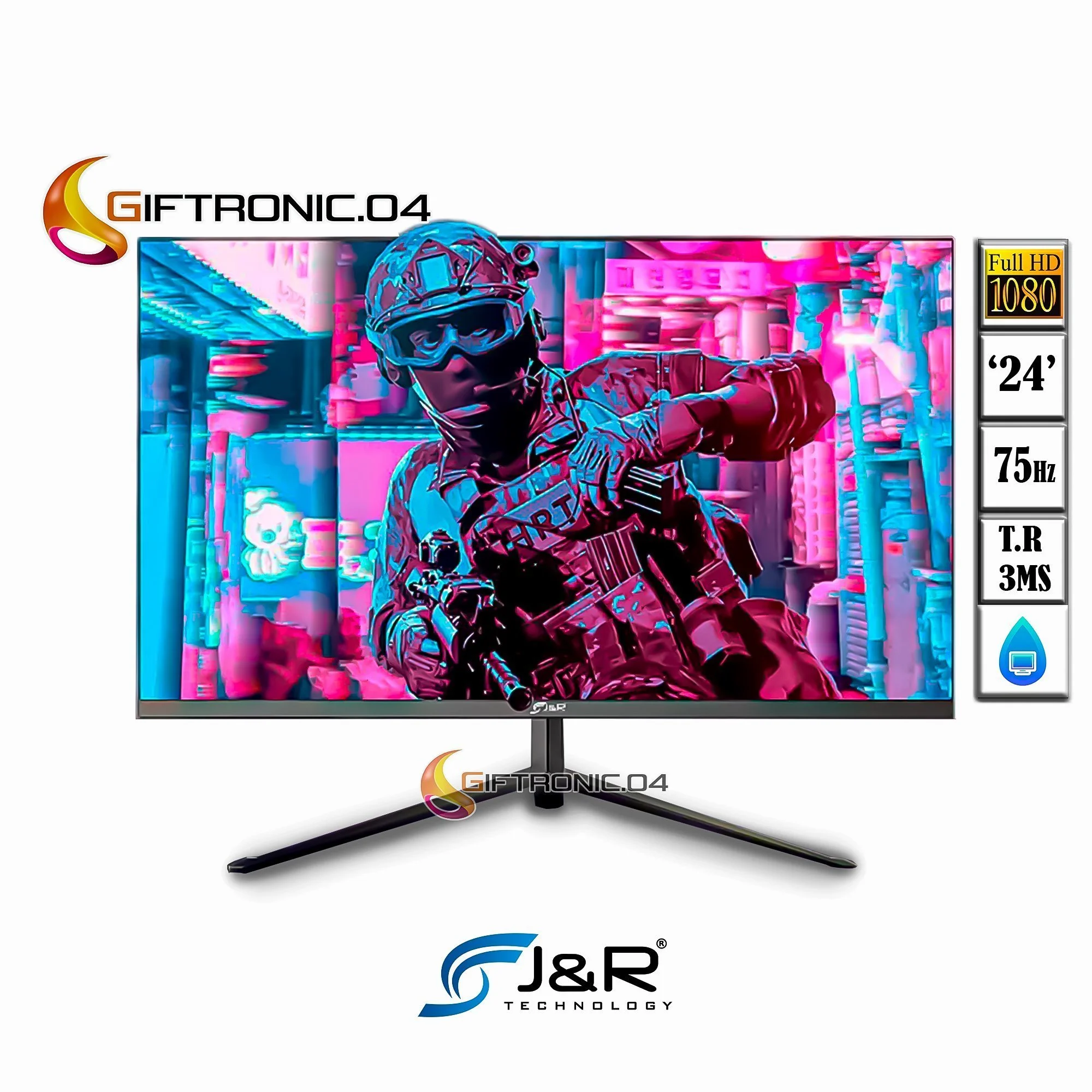 MONITOR GAMER J&R DE 32 PULGADAS CURVO 165 HZ A 1MS DE RESPUESTA