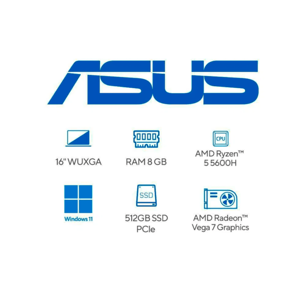 Portatil ASUS Vivobook 16X' AMD R5 RAM 8GB 512GB SSD — foto 6 de 7