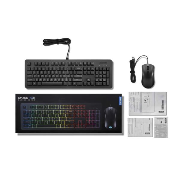 Combo LEGION Teclado y Mouse Alámbrico RGB KM300 Gaming — foto 4 de 4