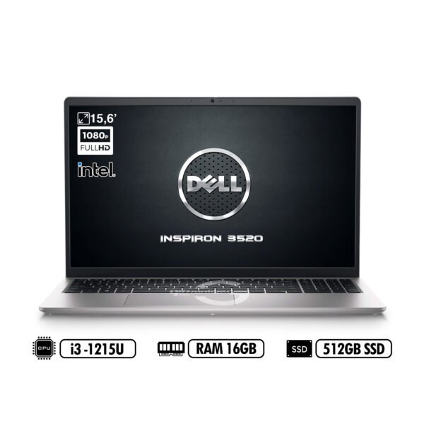 Portatil DELL 15,6' FHD INTEL i3-1215U Ram 16GB DDR4 512GB SSD Silver