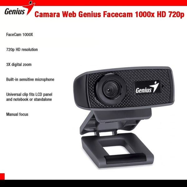 Cámara web Genius HD 720p 1000 X USB Black — foto 4 de 5