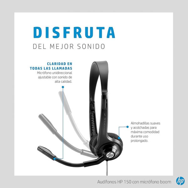 Audífonos Alámbricos HP Boom Mic Headset 150 — foto 4 de 6