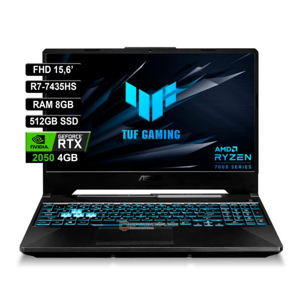 Portátil ASUS TUF Gaming FA506N AMD R7-7435HS RAM 8GB DDR5 512GB SSD RTX2050