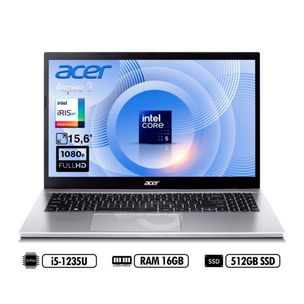 PORTATIL ACER 15,6' A315-59-57WM FHD INTEL I5-1235U RAM 16GB DDR4 512GB SSD SILVER