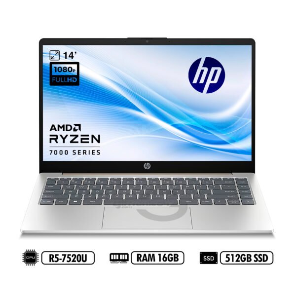 PORTATIL HP 14-em0009la FHD AMD R5-7520U RAM 16GB LPDDR5 512GB SSD
