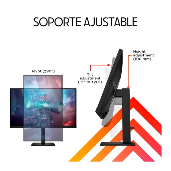 Monitor HP 27' OMEN GAMER FHD PLANO 165Hz 1MS — foto 6 de 7