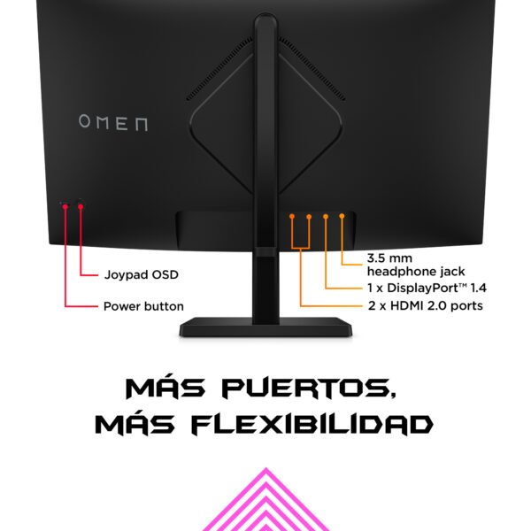 Monitor HP OMEN 32C Gamer 31.5" Pulgadas QHD Curvo Negro — foto 6 de 8