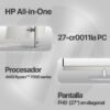 AIO HP 27-cr0011la FHD IPS AMD Ryzen™ 7-7730U RAM 32GB DDR4 512GB SSD Blanco W11 - Imagen 5