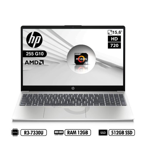 PORTATIL HP 255 G10 15,6' HD AMD R3-7330U RAM 12GB 512GB SSD SILVER