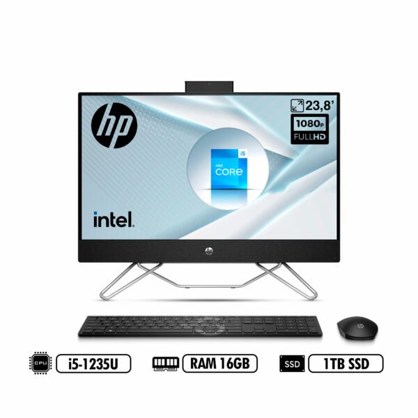 AIO HP 24-cb1028la FHD Intel i5-1235U RAM 16GB DDR4 1TB SSD Black