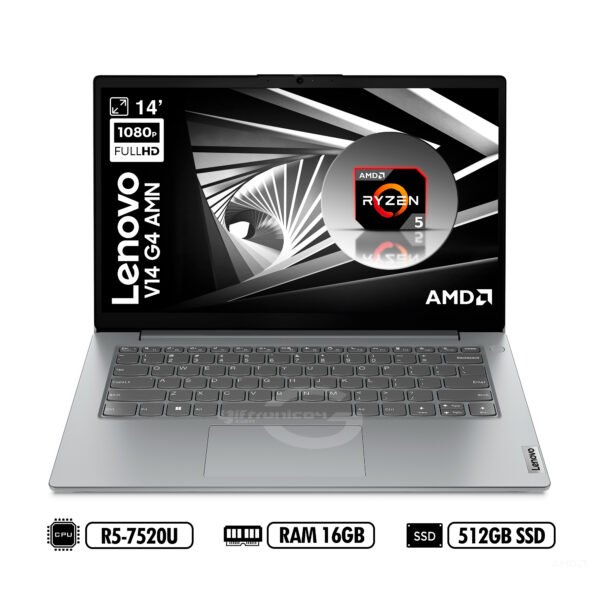 PORTATIL LENOVO V14 G4 AMN 14' FHD AMD R5-7520U RAM 16GB LPDDR5 512GB SSD GREY