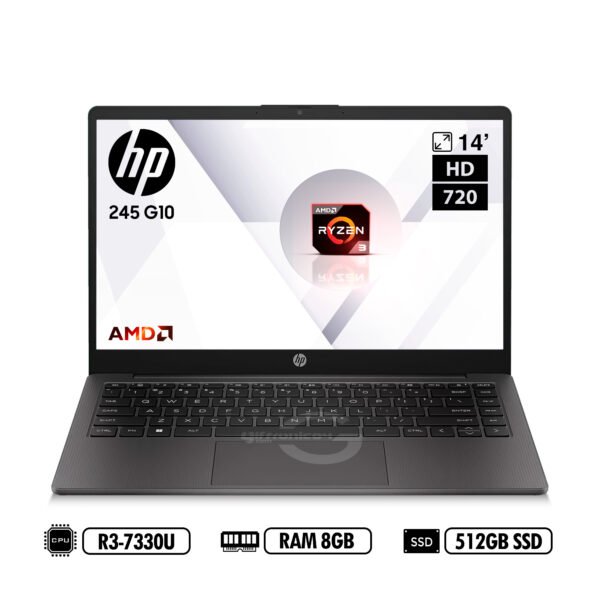 PORTATIL HP 245 G10 14' HD AMD R3-7330U RAM 8GB DDR4 512GB SSD BLACK