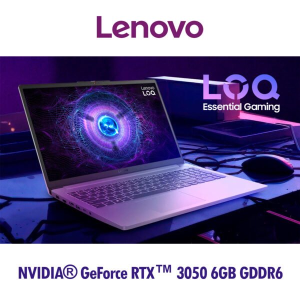 Portátil Gamer LENOVO LOQ 15.6" FHD 15IAX9E Intel i5-12450HX RAM 16GB DDR5 1TB SSD RTX3050 6GB GRAY — foto 9 de 10