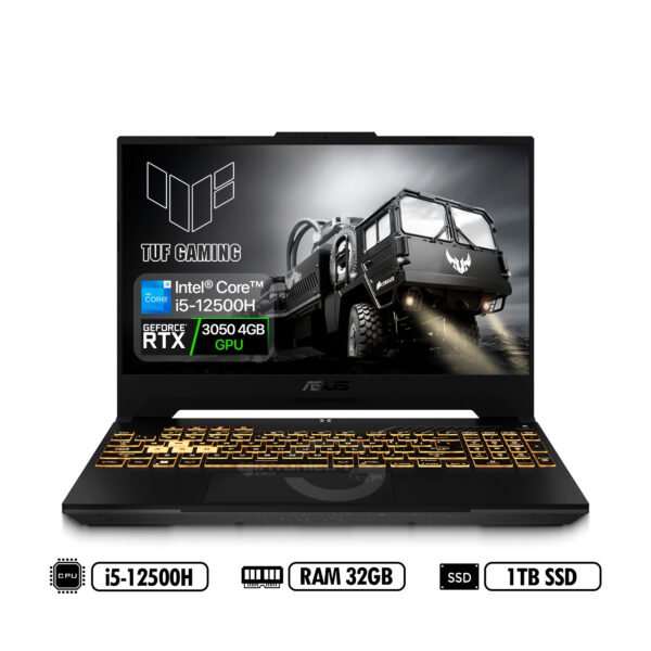 Portátil Asus Gaming TUF F15 FX507Z FHD 15.6' 144Hz Intel i5-12500H RAM 32GB DDR4 1TB SSD RTX3050 4GB
