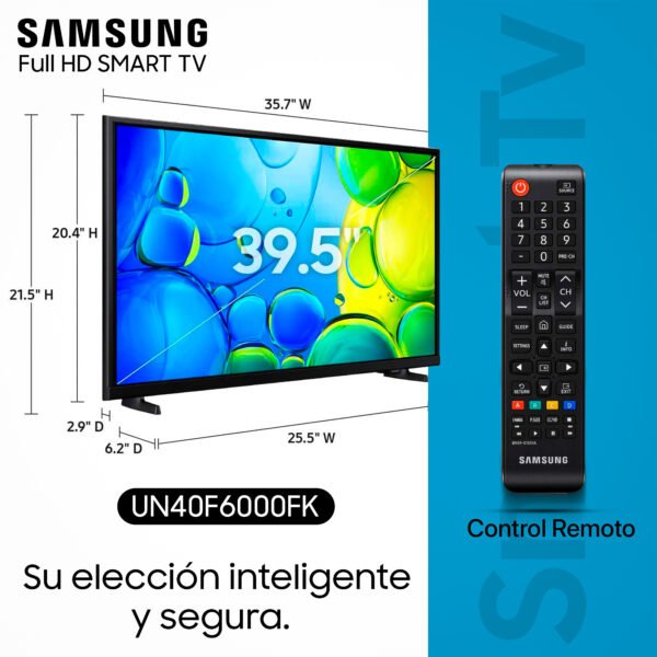 TV SAMSUNG 40" Full HD F6000 Smart TV TIZEN Black — foto 2 de 8