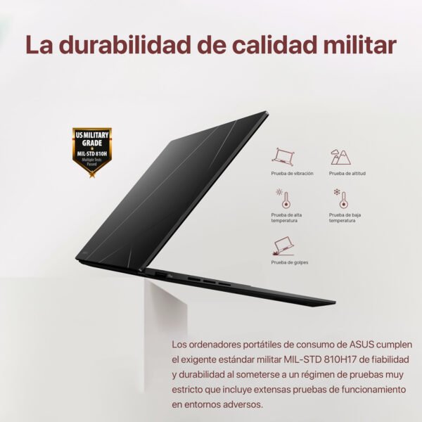 Portátil ASUS Zenbook OLED 14" UM3406HA AMD R7-8840HS RAM 16GB LPDDR5 1TB SSD Negro — foto 7 de 10