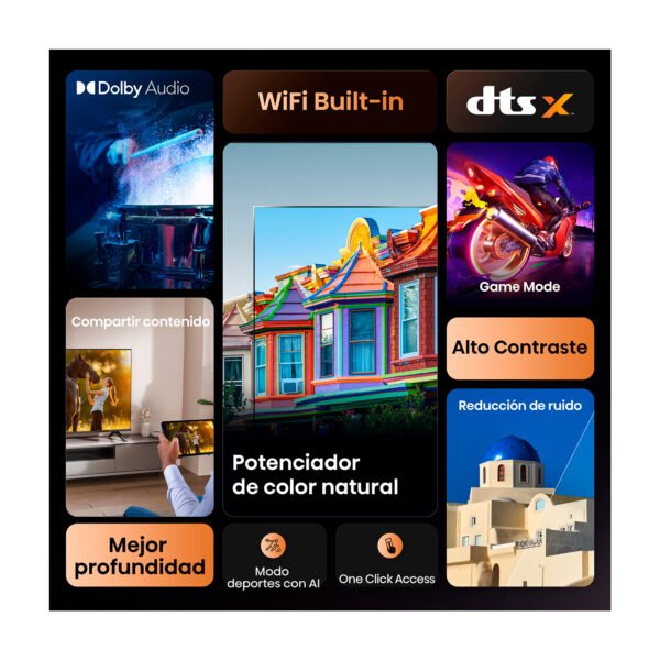 TV Hisense 43" Pulgadas Full HD 43A4NV Smart TV Black — foto 4 de 10