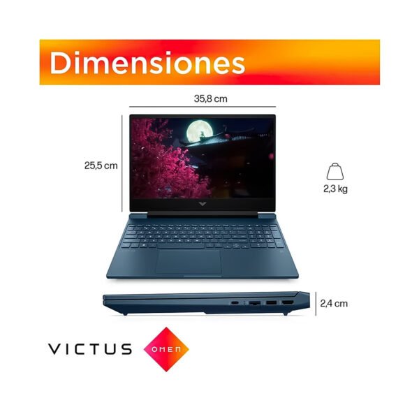 Portátil Gamer Victus HP 15-Fa0021la | Intel Core i5-12450H | 32GB RAM 1TB SSD | RTX 3050 — foto 9 de 10