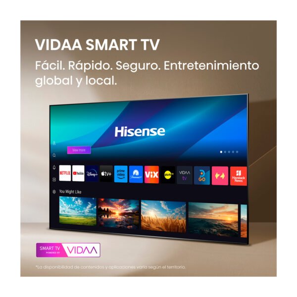 TV Hisense 43" Pulgadas Full HD 43A4NV Smart TV Black — foto 8 de 10