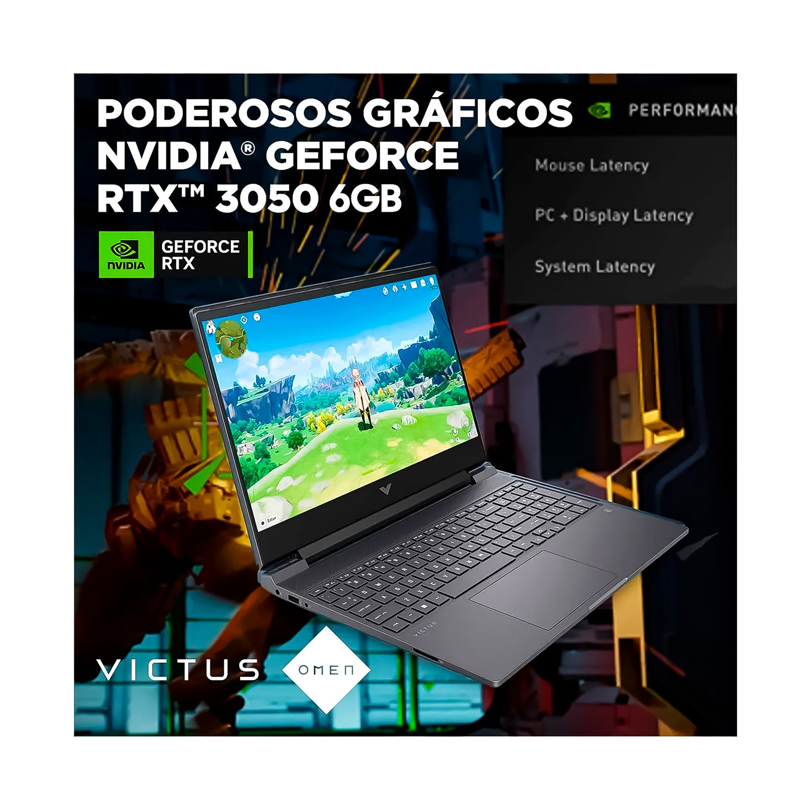 602449-1200-auto Portátil Gamer Victus HP 15-fa2700la | Intel Core i5-13420H |16GB RAM 1TB SSD | RTX 3050 - Imagen 9