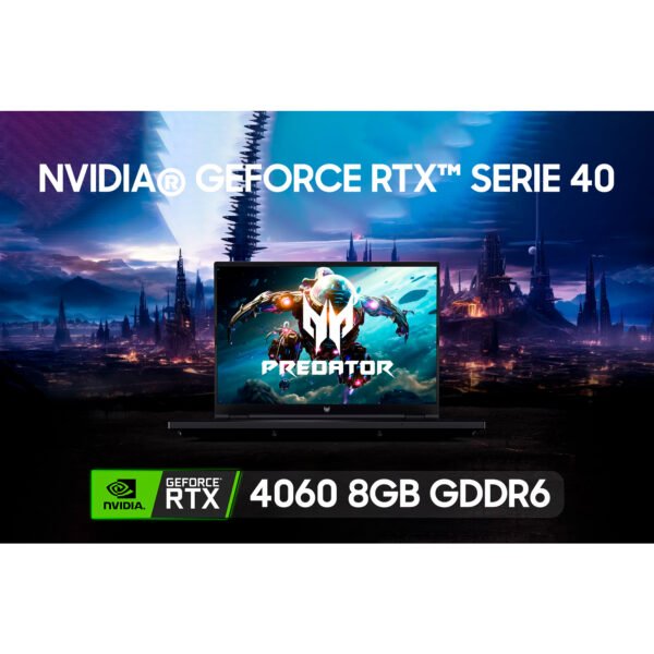 Combo Monitor & Portátil: Acer Predator Intel i9-14900HX, 16GB RAM, 1TB SSD, NVIDIA RTX 4060 8GB — foto 6 de 11