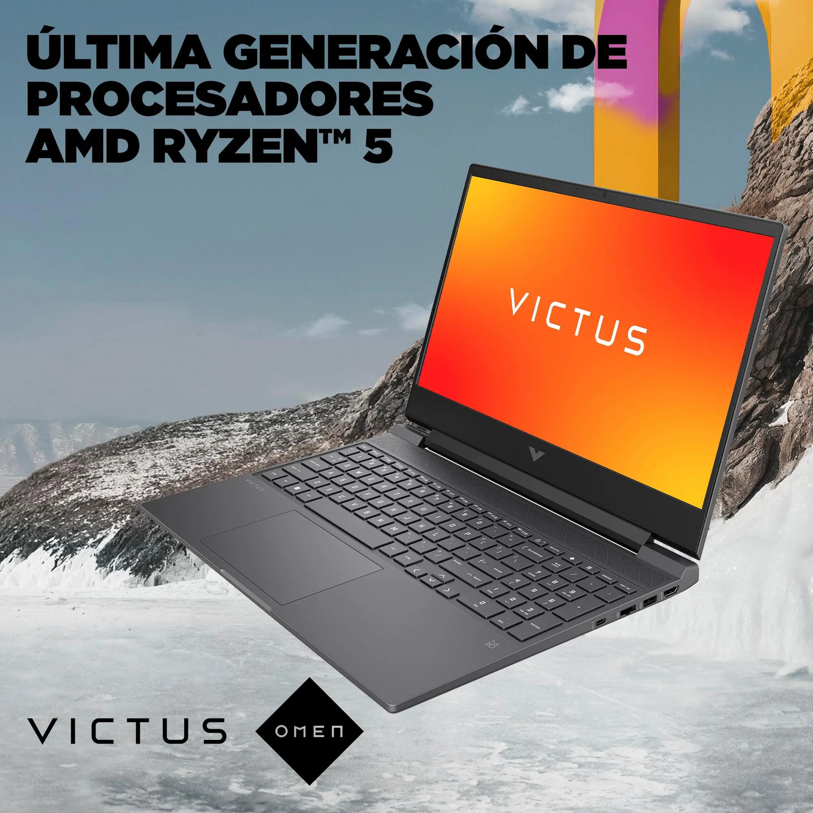 A17E5LA_11ImagenSecundaria COMBO MONITOR & PORTATIL VICTUS HP 15-fb2025la FHD AMD R5-8645HS RAM 16GB 2TB SSD NVIDIA RTX™2050 - Imagen 8