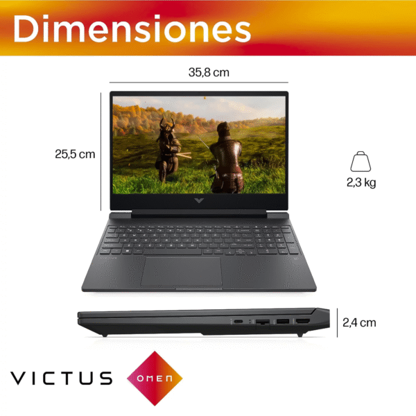 Portátil Gamer Victus HP 15-fa2700la | Intel Core i5-13420H |32GB RAM 512GB SSD | RTX 3050 — foto 8 de 10