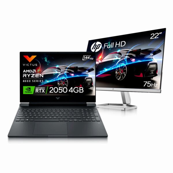 COMBO MONITOR & PORTATIL VICTUS HP 15-fb2025la FHD AMD R5-8645HS RAM 16GB 1TB SSD NVIDIA RTX2050 — foto 1 de 10