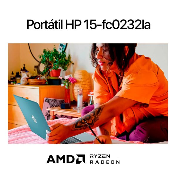 Portatil Hp 15-fc0232la | 15,6' FHD | AMD R3-7320U | 8GB RAM 1TB SSD — foto 6 de 7