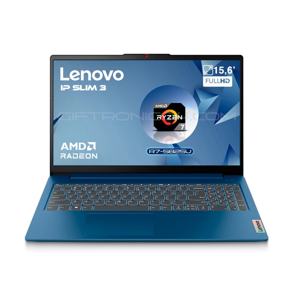 computador lenovo idepad slim 3 15abr8 | 15,6' fhd | amd r7 5825u | 16gb ram 512gb ssd azul