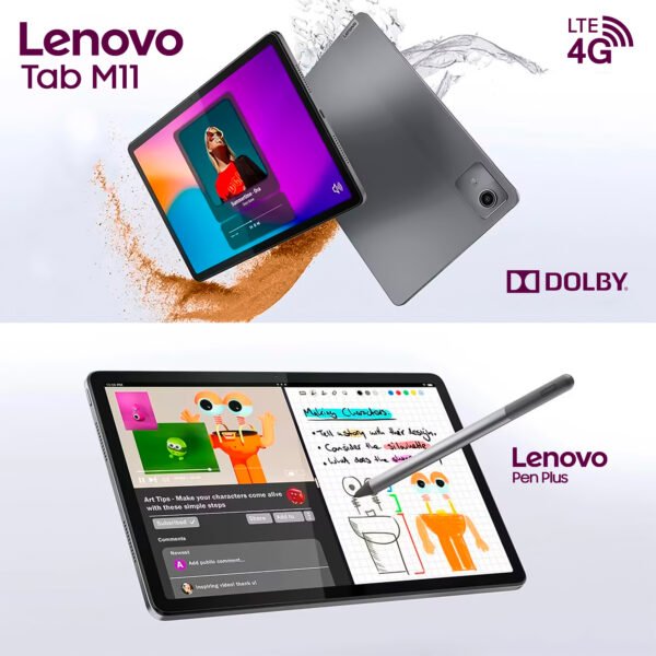 Tablet Lenovo Tab M11 TB330XU | 11' IPS 4G-LTE | 8GB RAM 128GB | Estuche + Pen Plus — foto 3 de 7