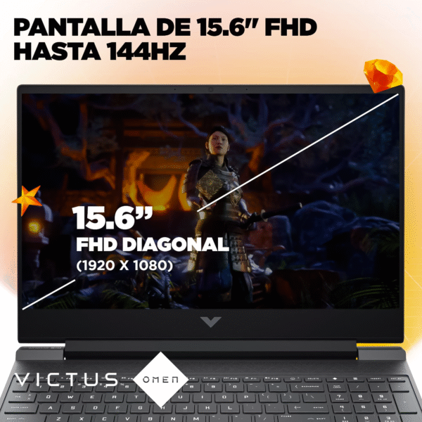 Portátil Gamer Victus HP 15-fb3019la | AMD R7-7445HS | 8GB RAM 512GB SSD | RTX3050 6GB — foto 3 de 10