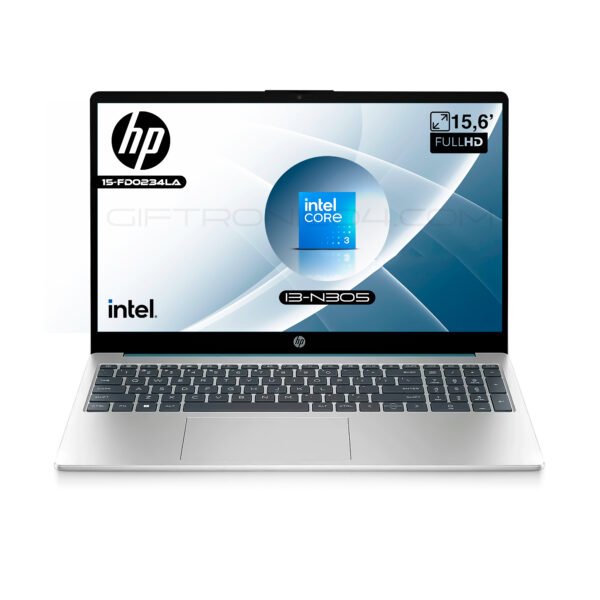 Portatil Hp 15-fd0234la | 15,6' FHD | Intel i3-N305 | 8GB RAM 512GB SSD | Azul - Plata — foto 1 de 7