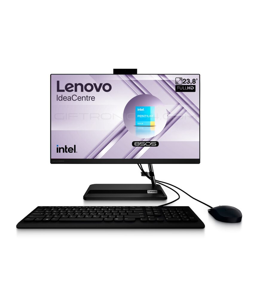 computador aio lenovo 24iap7 | 23,8′ fhd | intel® pentium® gold 8505 | 8gb ram 512gb ssd | negro