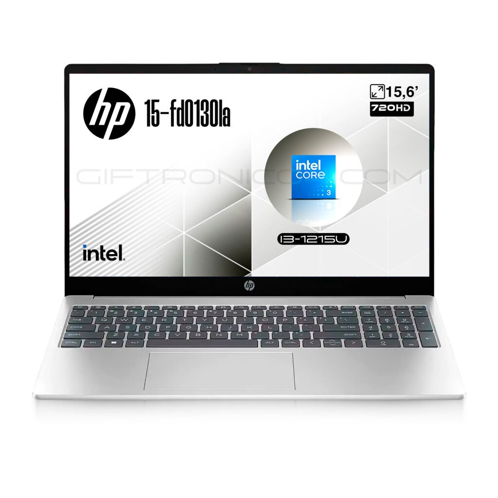 portátil hp 15 fd0130la | 15,6" hd | intel i3 1215u | 8gb ram 512gb ssd | plateado