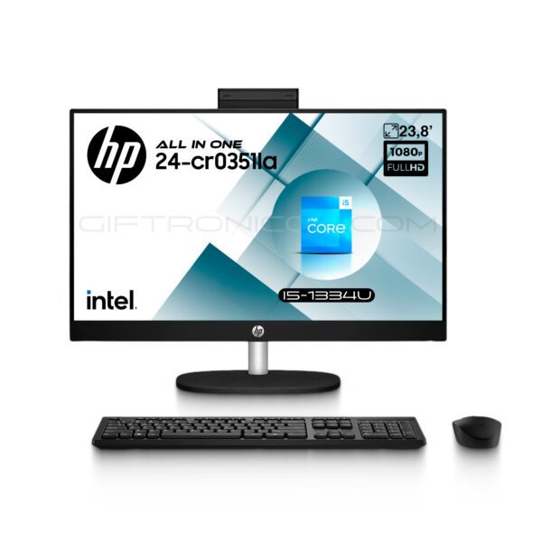 Computador Aio Hp 24-cr0351la | 23,8" FHD | Intel i5-1334U | 8GB RAM 512GB SSD | Negro — foto 1 de 7