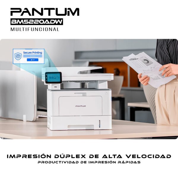 Impresora PANTUM BM5220ADW Multifunción Láser Monocromática Serie Elite Pro — foto 7 de 8