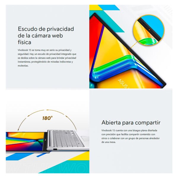 Portatil ASUS Vivobook 15 X1504VA: Intel Core i5-120U 12GB RAM y SSD de 512GB – Azul — foto 5 de 10