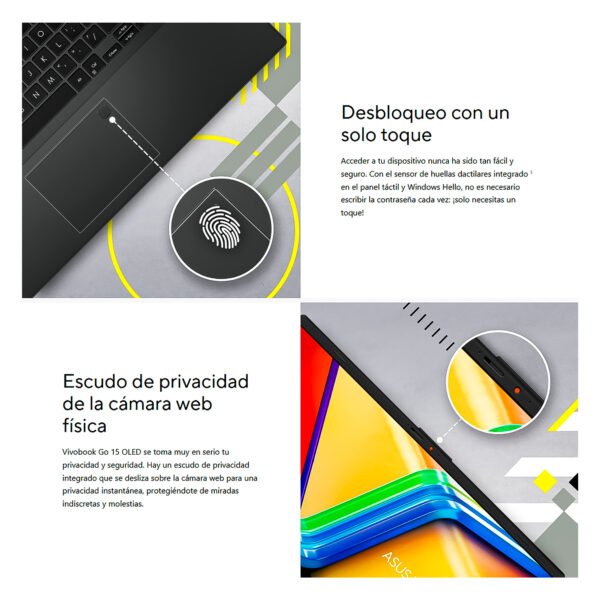 Portátil Asus VivoBook E1504F Full HD | AMD R3-7320U | 8GB RAM 512GB SSD | Silver — foto 5 de 9