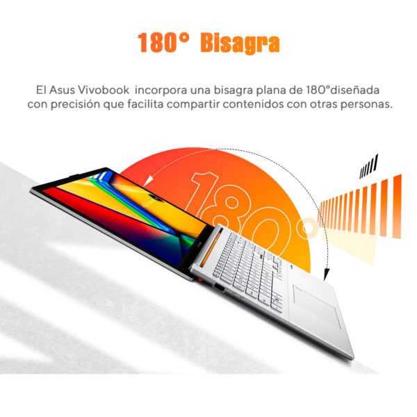 Portátil Asus VivoBook E1504F Full HD | AMD R3-7320U | 8GB RAM 512GB SSD | Silver — foto 8 de 9