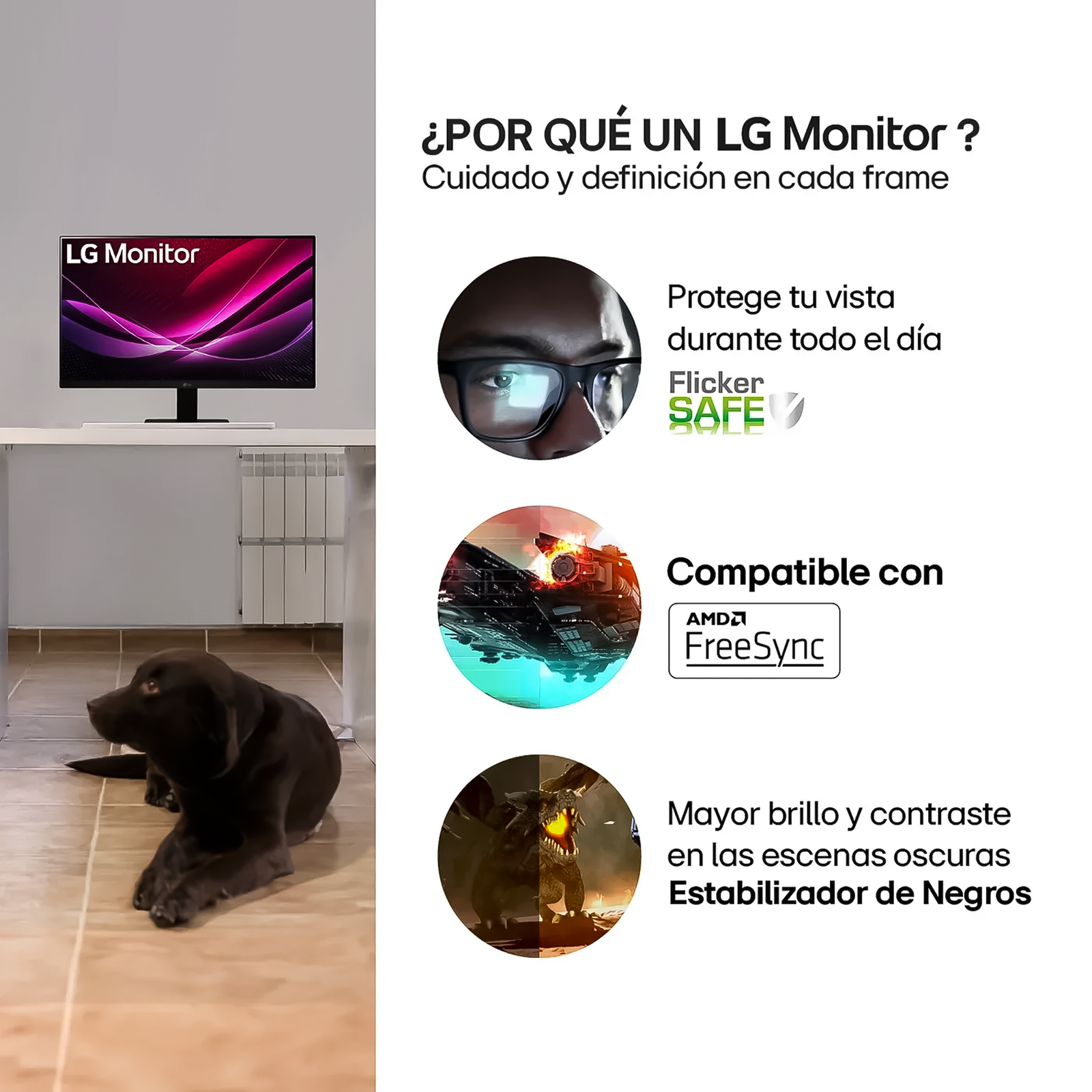 monitor lg 24" 24u411a: fhd ips, 120hz y amd freesync negro monitor lg 24" 24u411a: fhd ips, 120hz y amd freesync negro