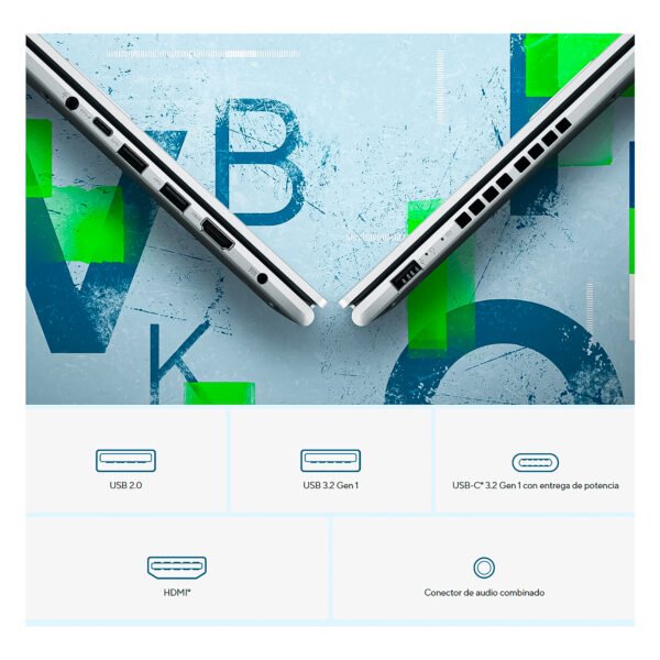 Portátil ASUS Vivobook 15 X1502V: i5-13420H, 16GB RAM, 1TB SSD - Azul — foto 8 de 9