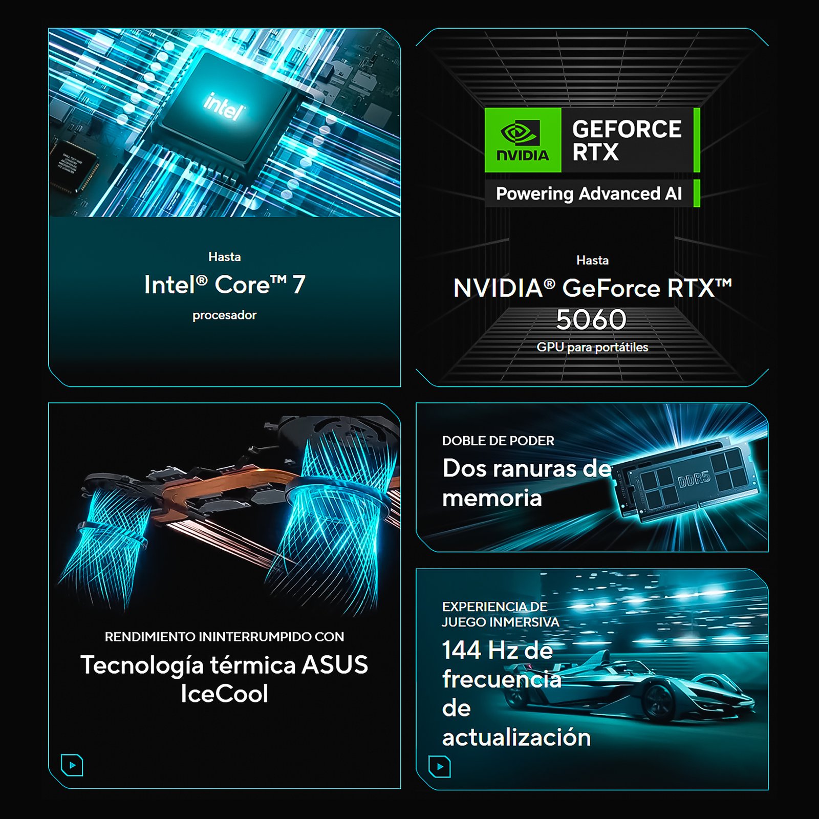 portátil asus v16 gamer | intel core 7 240h | 16gb ram | rtx 5060 8gb | 1tb ssd | negro mate portátil asus v16 gamer | intel core 7 240h | 16gb ram | rtx 5060 8gb | 1tb ssd | negro mate