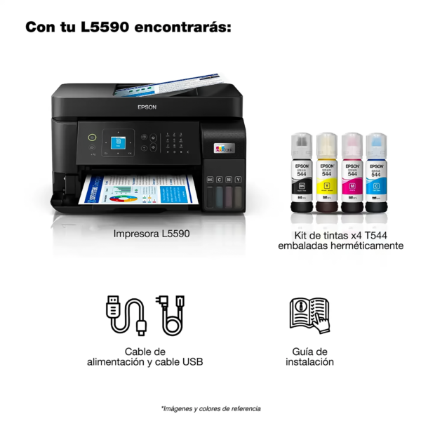 Multifuncional Epson L5590 EcoTank | Productividad WiFi y Ahorro Superior — foto 6 de 8