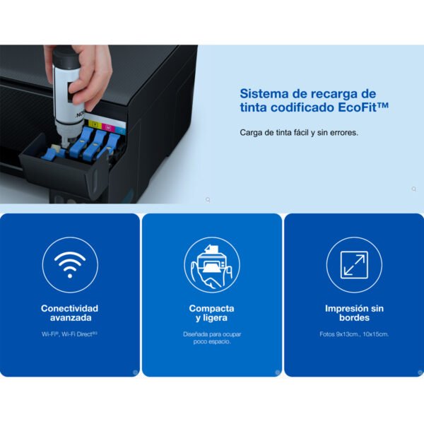Impresora Multifuncional Epson EcoTank L3251 WiFi - Con Sistema de Tanques — foto 5 de 9