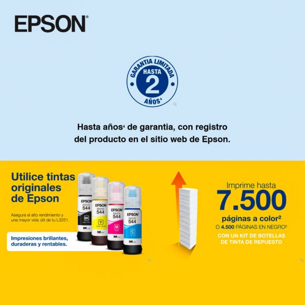 Impresora Multifuncional Epson EcoTank L3251 WiFi - Con Sistema de Tanques — foto 9 de 9