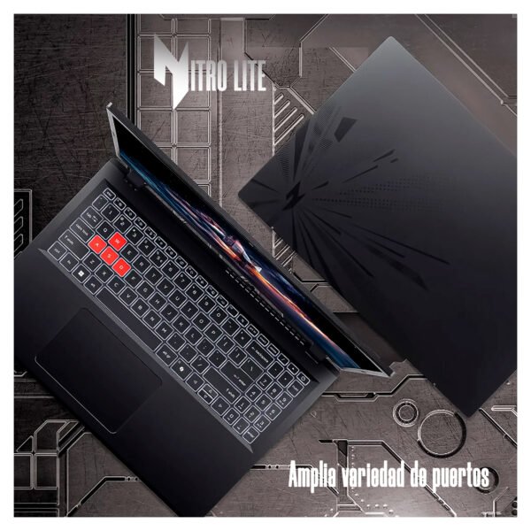 Portátil Gamer Acer Nitro Lite 16" | Intel Core 5-210H | 16GB DDR5 | 512GB SSD | RTX3050 6GB Negro — foto 5 de 9