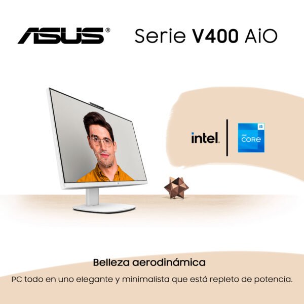 Computador Aio Asus V470VAK 27" Intel Core 5 210H RAM 16GB DDR5 512GB SSD - Blanco — foto 3 de 9